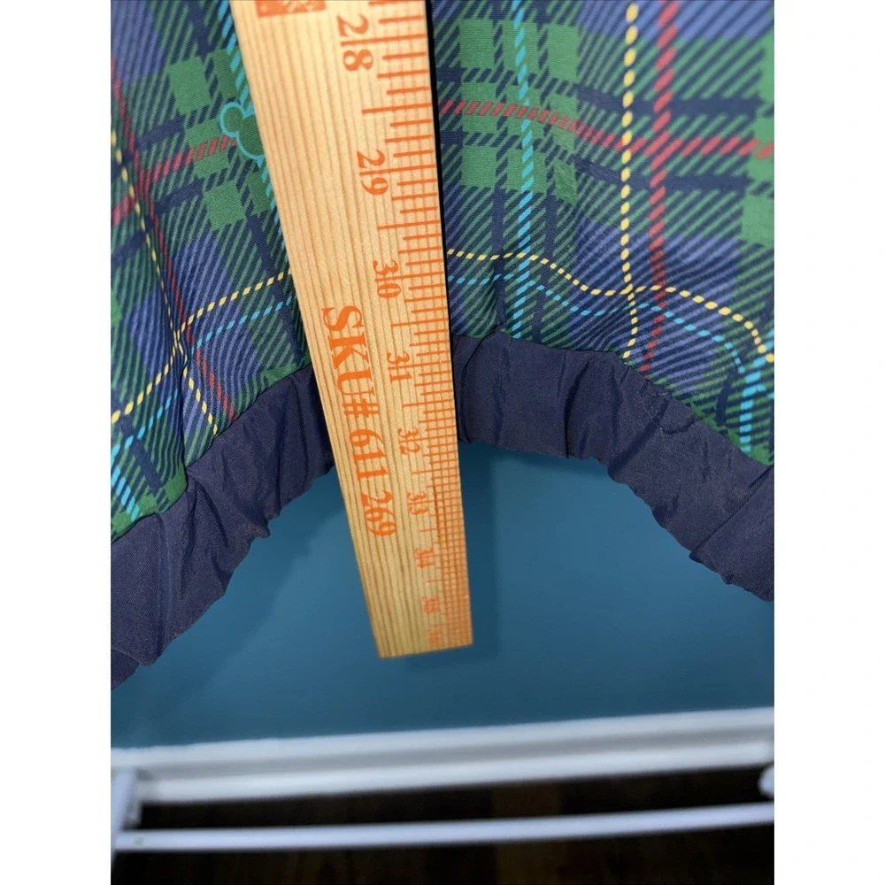 Disney‎ Store Full Zip Golf Jacket Size XXL Pluto Mickey Green Plaid Disney Golf